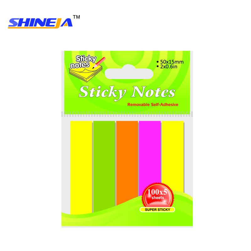 Colorful good quality self-adhesive flag shaped paper page marker sticky notes