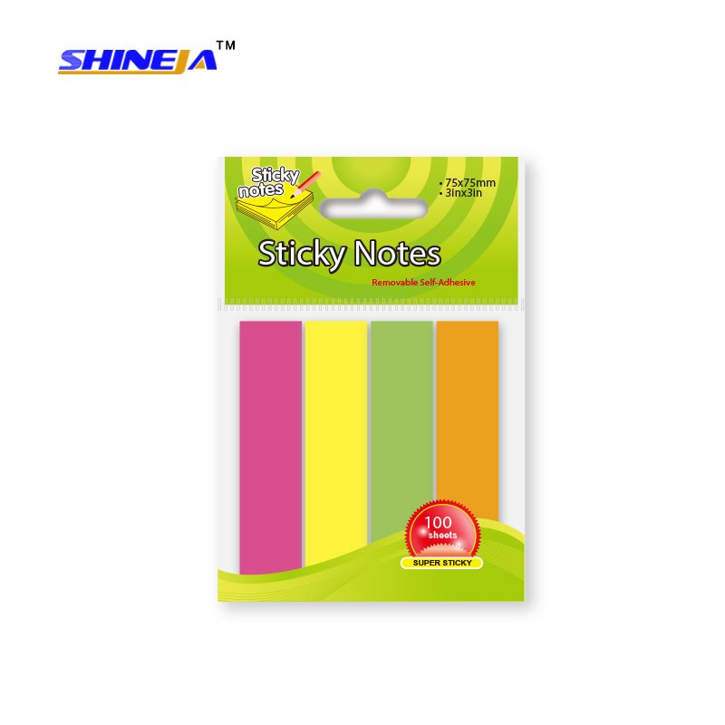 Colorful good quality self-adhesive flag shaped paper page marker sticky notes