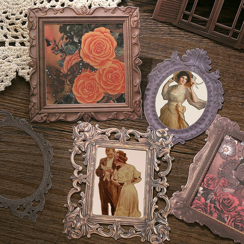 10pcs/pack Skeleton Specialty Material Paper Floating Dreams Window Series Into the Border Theme Decorative Stickers