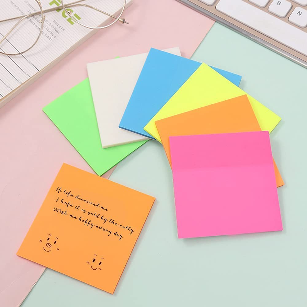 code 7.6*7.6cm 50sheet memo pad special sticky notes PET Waterproof Clear Transparent Memo Note Pad