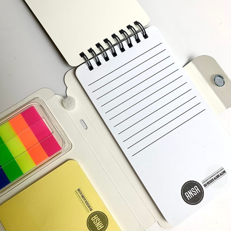 Customizable Business Notebooks Spiral Lined Notepad Set And Sticky Notes