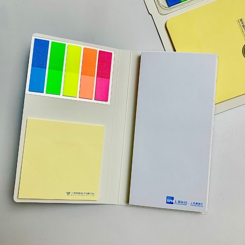 Customizable Business Notebooks Spiral Lined Notepad Set And Sticky Notes