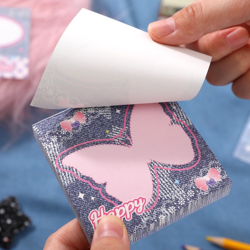 Simno 50 Sheets Cute Memo Pad Colored Non-Sticky Notes Kawaii Office Desk Supplies Aesthetic Paper Message Pads