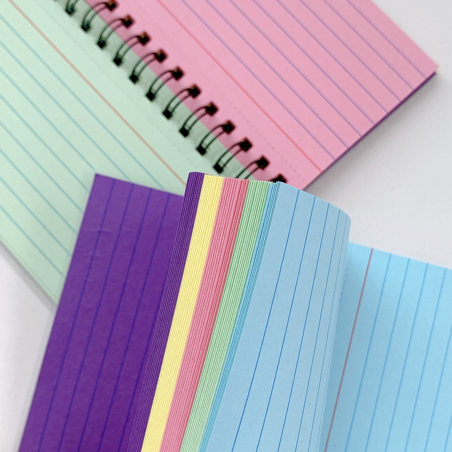 Creative colored office school spiral note pad personalized customize notebook 50 sheets of line paper stationery supplies