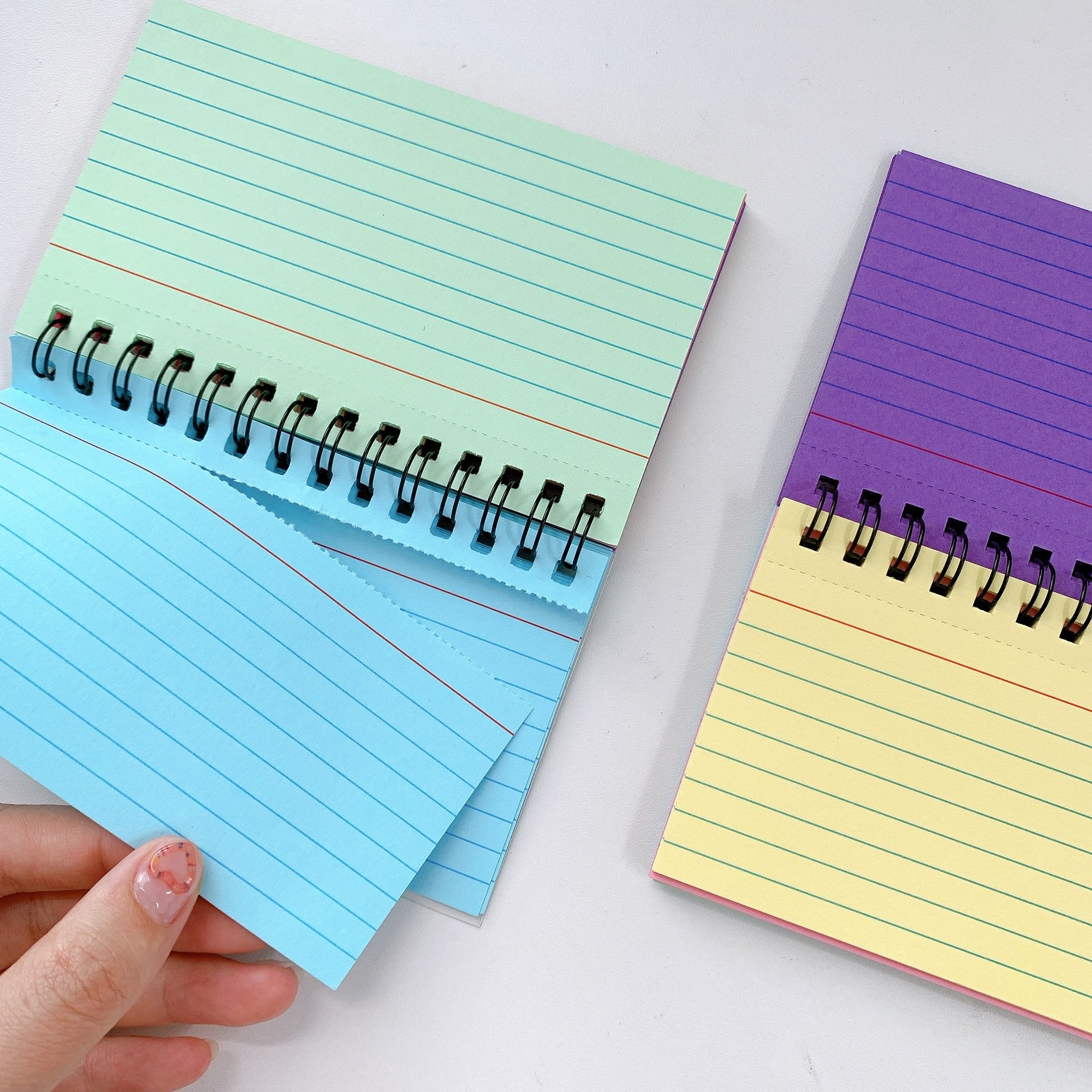 Creative colored office school spiral note pad personalized customize notebook 50 sheets of line paper stationery supplies