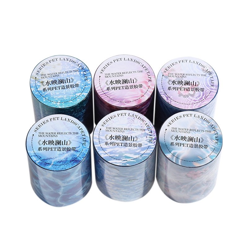 PET Tape Handbook junk journal scrapbook stickers Decoration DIY 6 models scrapbooking supplies scrapbooking papeles