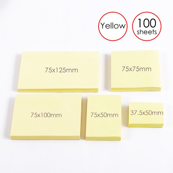 Foska Hot Sale Yellow Offset Paper Memo Pad Self-Adhesive Sticky Notes Magnetic Custom Die Cut School Office Promotion Use