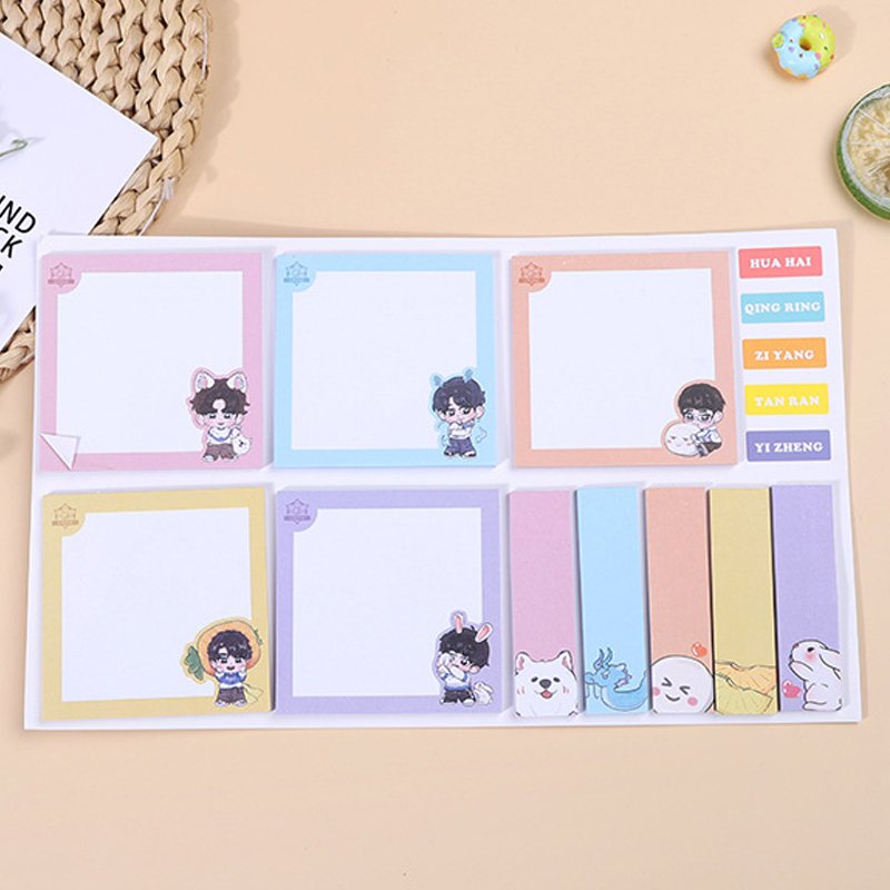 Wholesale Custom Printed Die Cut Paper Memo Pad Single-Sided Sticky Note Notepads for Packing and Wrapping