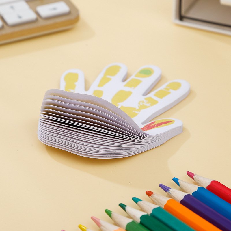 Your Own Design High Quality Factory Price Die Cut Gradient Kids Sticky Notes Kawaii Products Eco Friendly Hotel Notepad Blocks