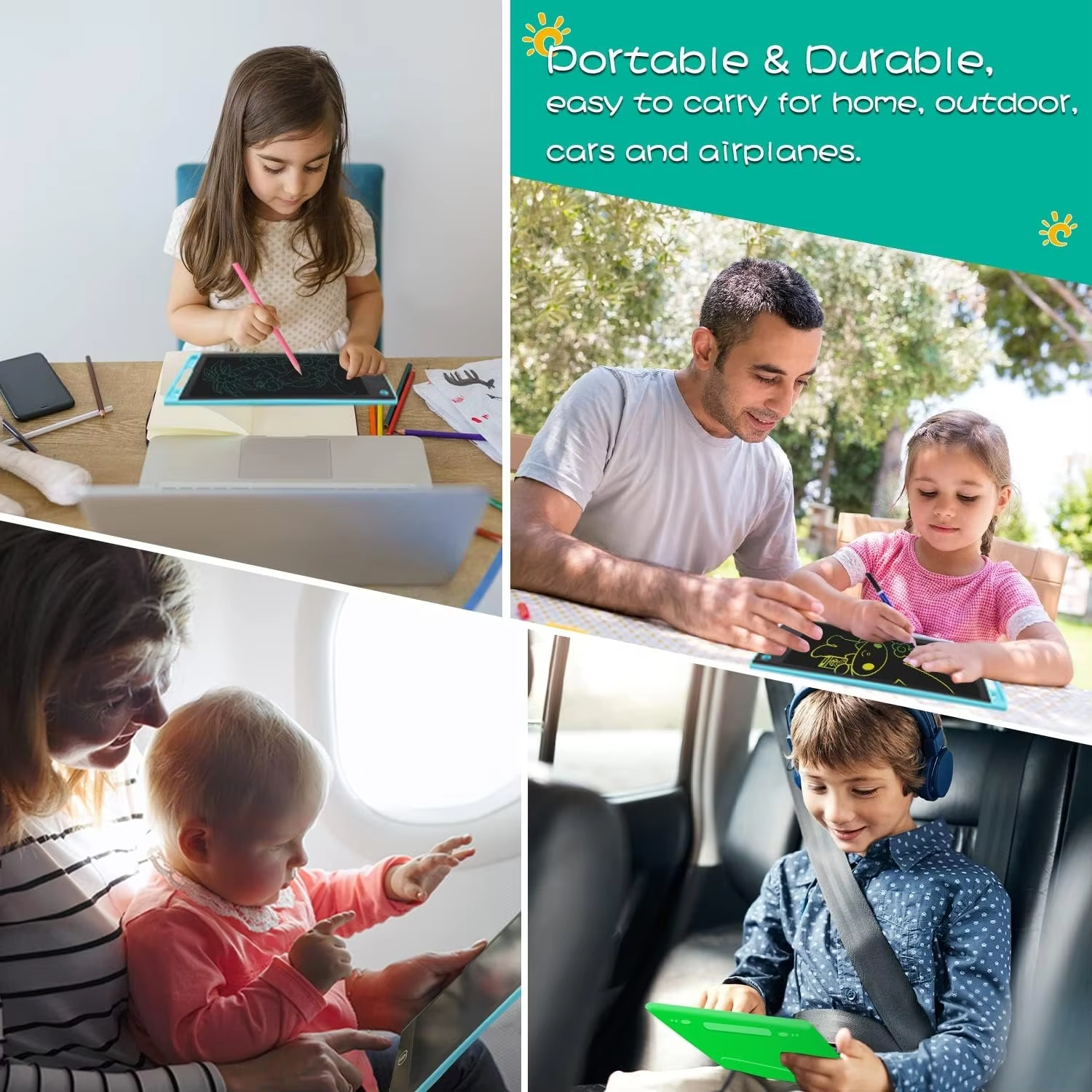 supermarket hot sale kids electronic 6.5/8.5/10/12/16 inch LCD doodle board drawing sketch blackboard writing tablet factory