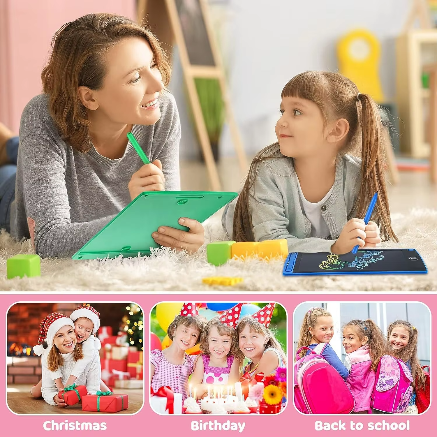 supermarket hot sale kids electronic 6.5/8.5/10/12/16 inch LCD doodle board drawing sketch blackboard writing tablet factory