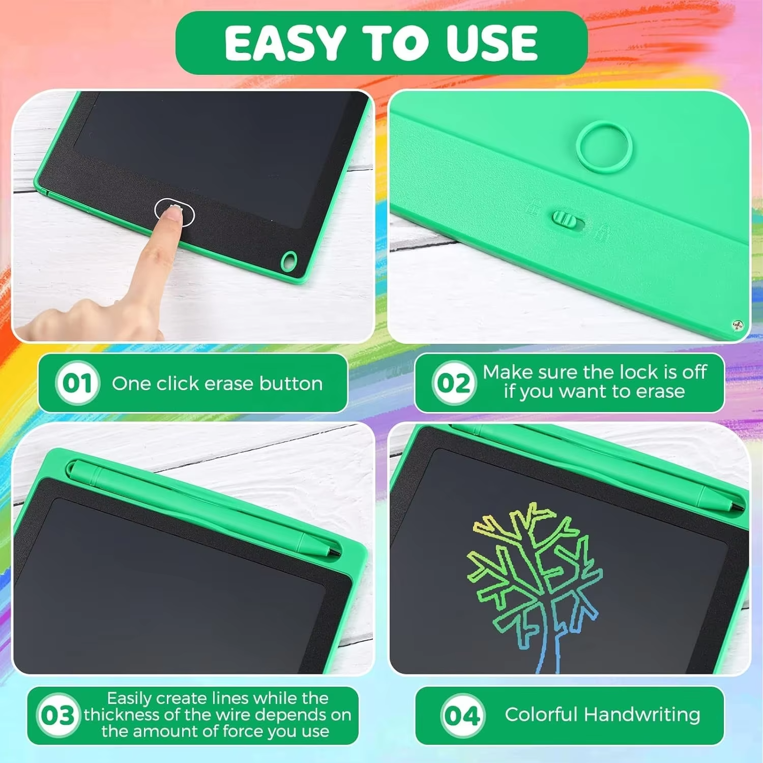supermarket hot sale kids electronic 6.5/8.5/10/12/16 inch LCD doodle board drawing sketch blackboard writing tablet factory