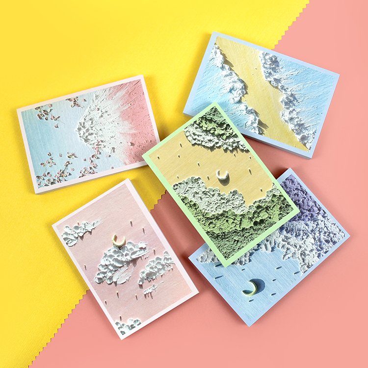 Professional Manufacturers Custom Office Desktop Combined Type Sticky Notes Eco Friendly Cube Memo Pad Box With Pen Holder