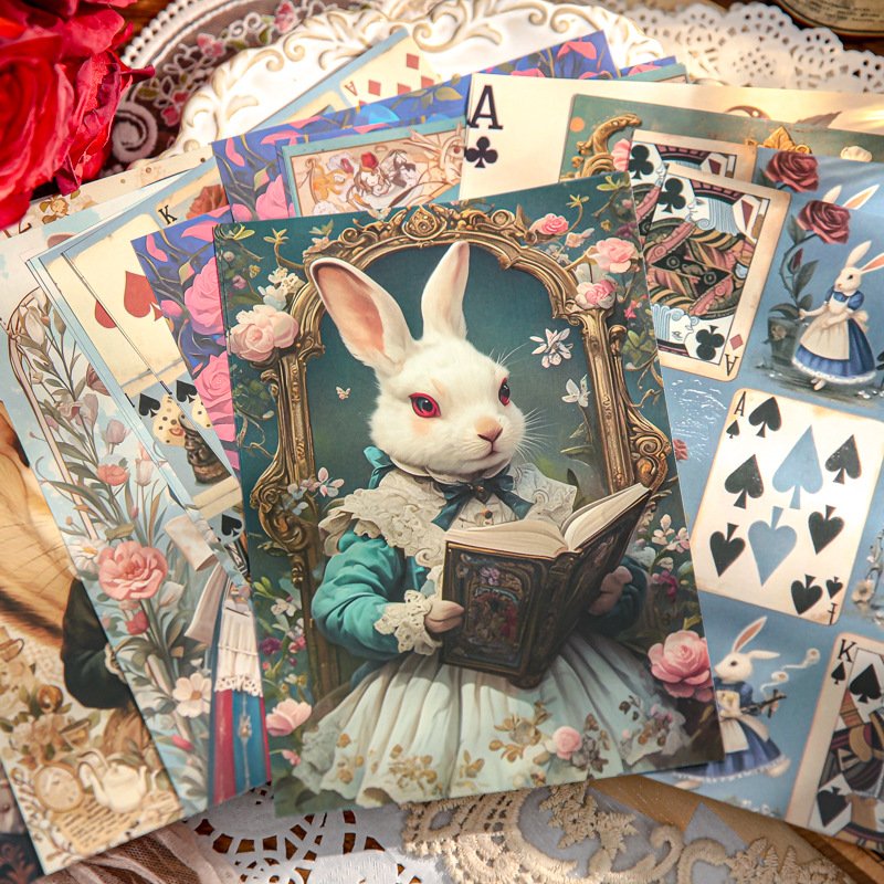 30pcs/pack Retro Material Paper Vintage Bazaar Series Cross-border Fantasy Material Paper Handbook Decoration Base Paper
