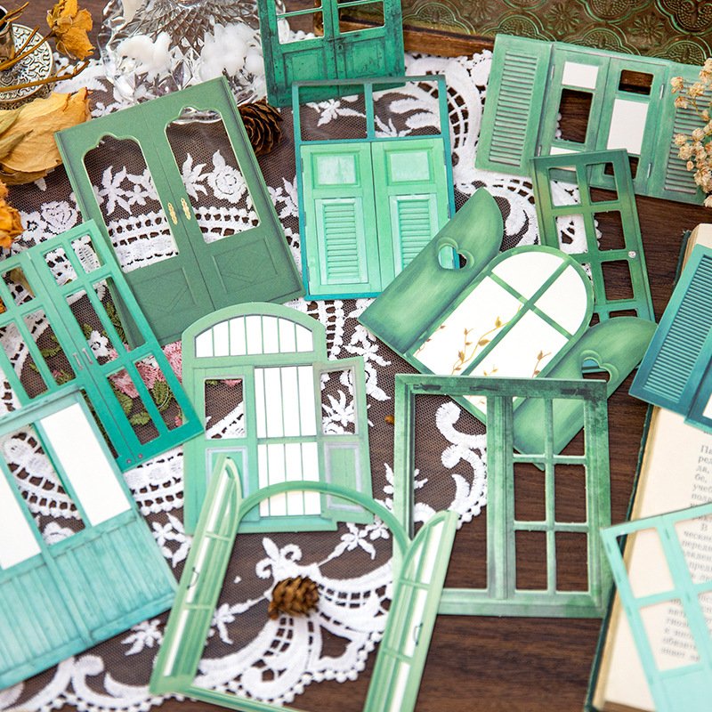 30 Pieces per pack Material package Hollow Doors and Windows Journal Decorative Source Material 6 Options
