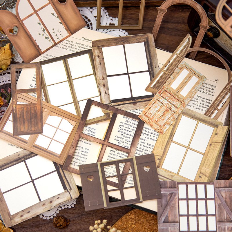 30 Pieces per pack Material package Hollow Doors and Windows Journal Decorative Source Material 6 Options