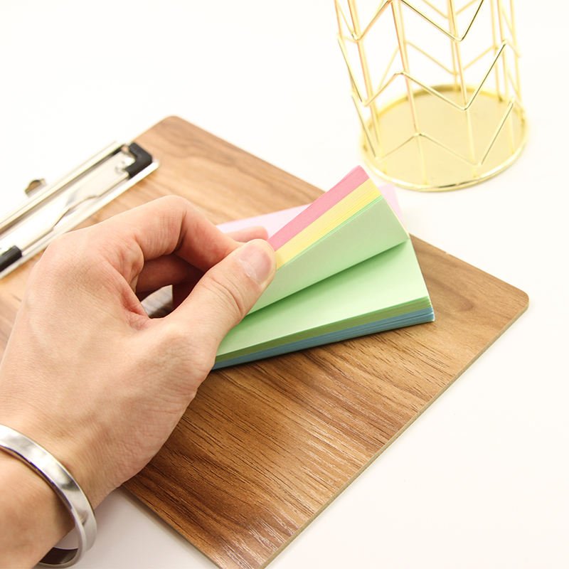 Note Pad 5 colors office Paper Stickers index Posted Sticky Custom Memo Pad Sticky Notes