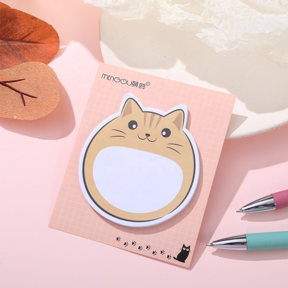Creative cartoon cat design school kids stationery kawaii sticky notes