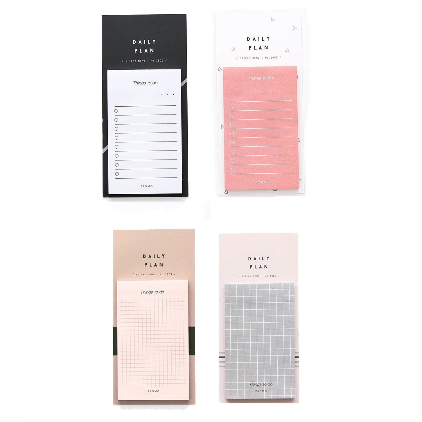 New Simple Black Color Tear-off Daily Planner Memo Pad To do list Sticky Notes Notepad for Kids student School Office Supplies