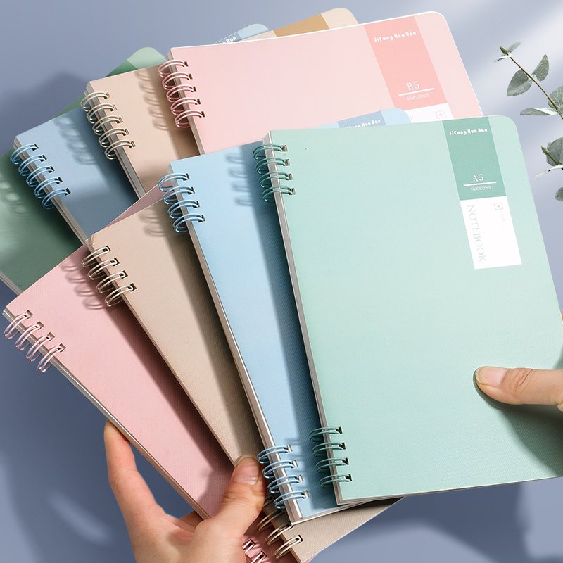 Spiral Notebook PVC And PP Cover Materials In Various Styles Printed A5 B5 Size 60 Sheets With Durable Promotion Notepad