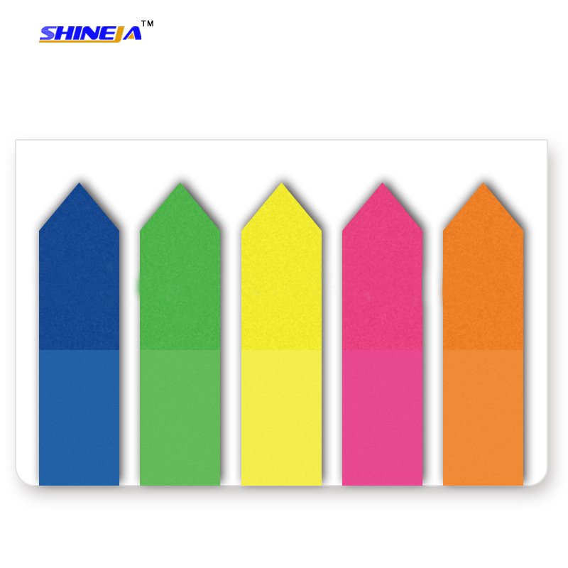 Waterproof good quality PET material removable film index plastic sticky notes