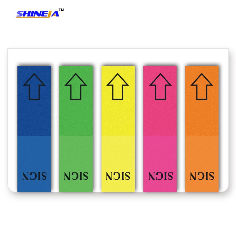 Waterproof good quality PET material removable film index plastic sticky notes