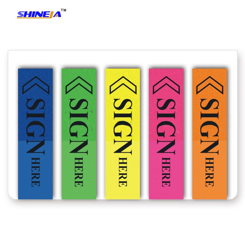 Waterproof good quality PET material removable film index plastic sticky notes