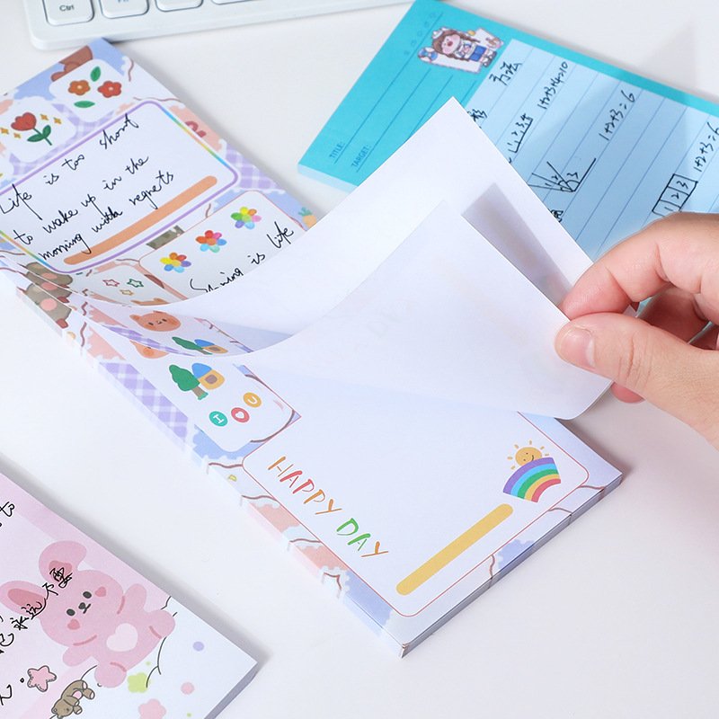 Wholesale To Do List Cute Custom Logo Sticky Notes Pad Manufacturer Tear Off 50 Sheets Memo Pad