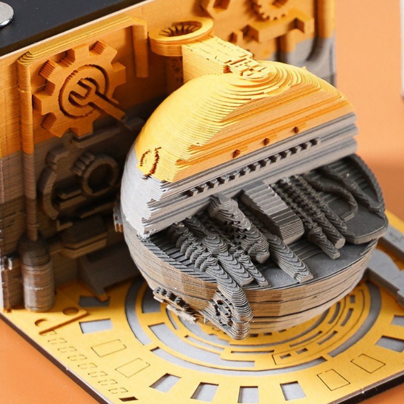 HK 3D three-dimensional note paper earth calendar model hand-torn Kiyomizu Temple paper sculpture sticky note