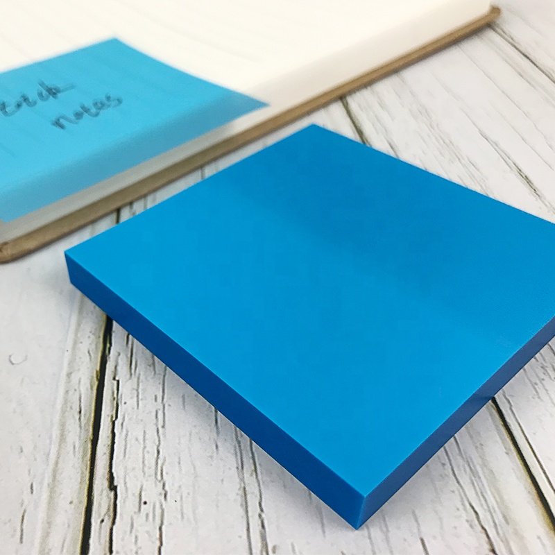 Wholesale Custom PET 3x3 inches Square Memo Pads adhesive transparent colorful plastic Sticky Notes