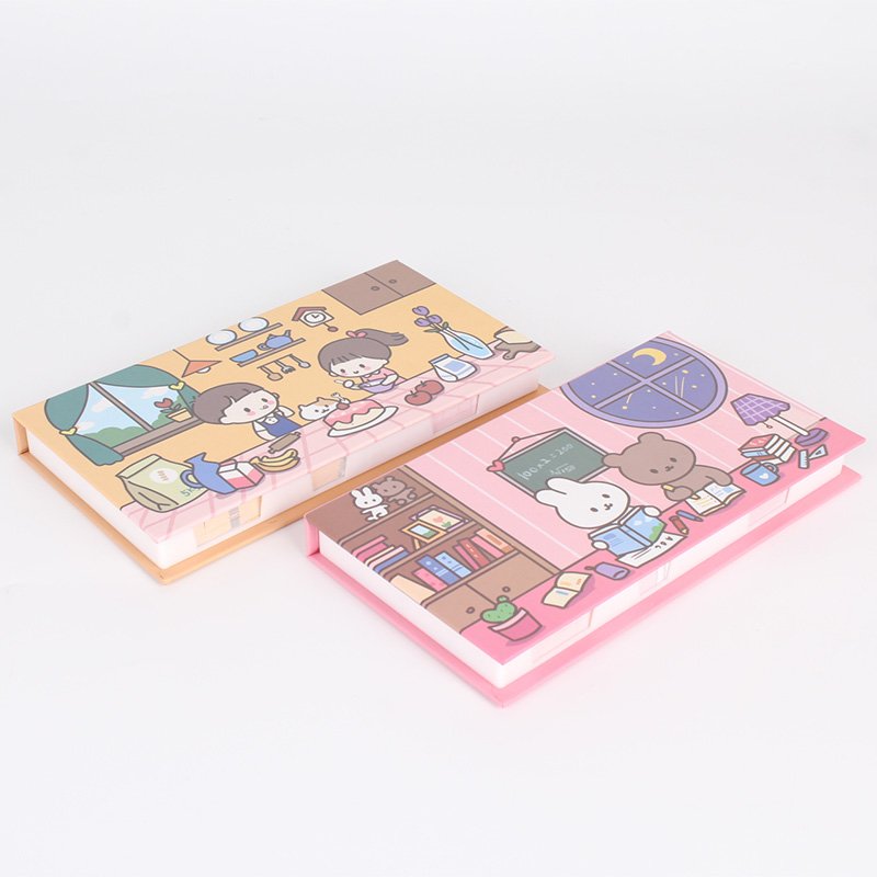 Rectangle Open Stationery Custom Logo Printing Sticky Notes Custom Paper Memo Pad For School Office