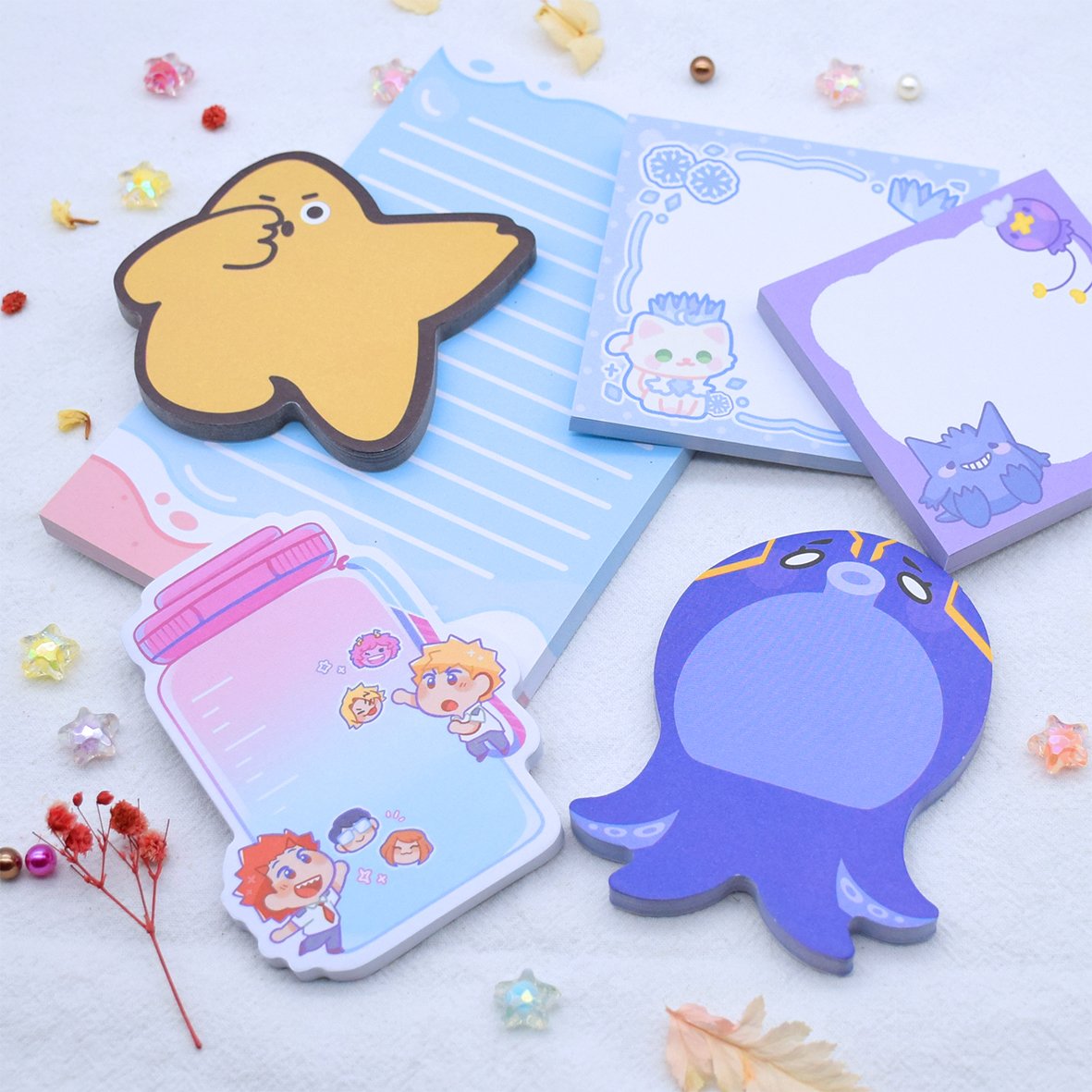 custom shape low moq sticky note memo pad