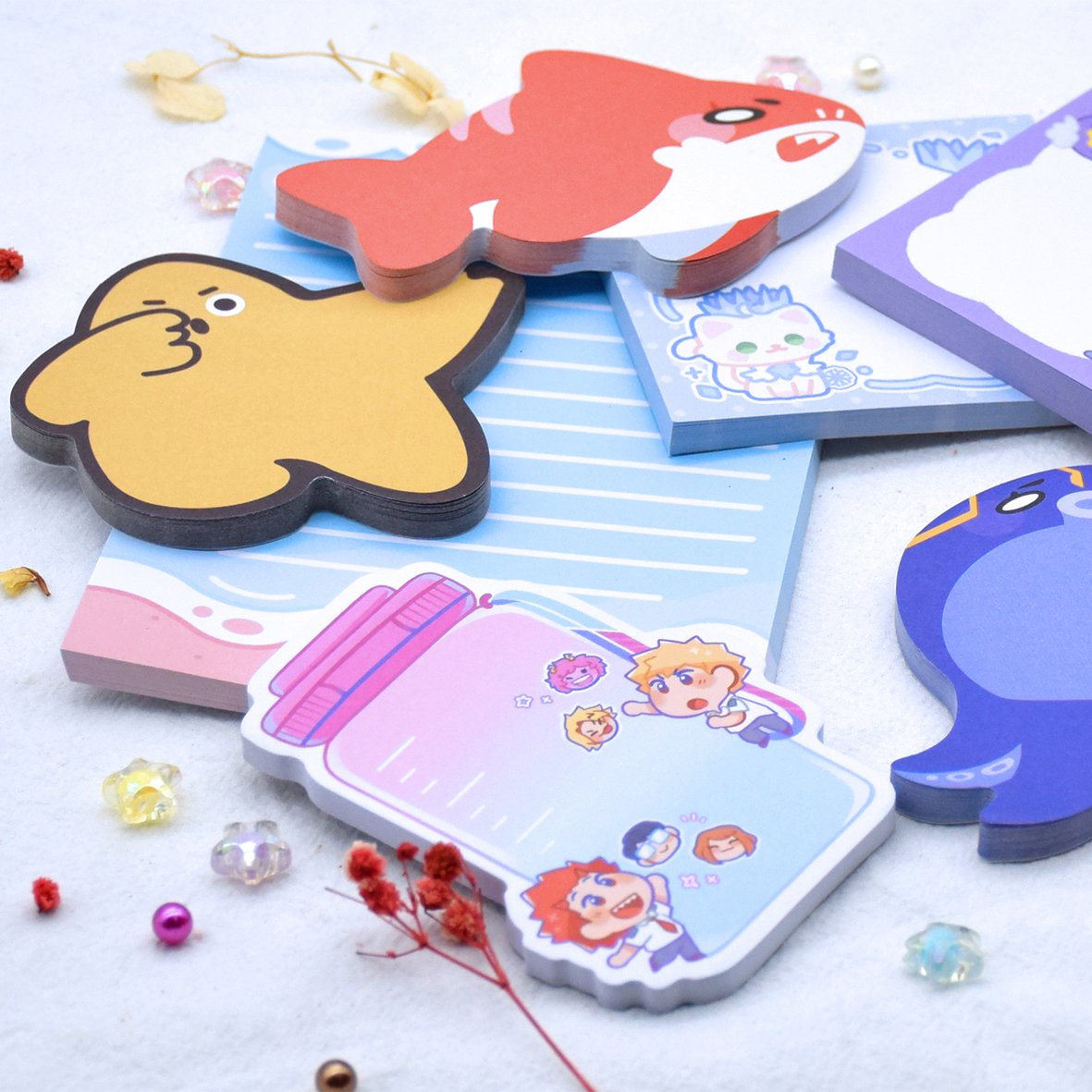 custom shape low moq sticky note memo pad