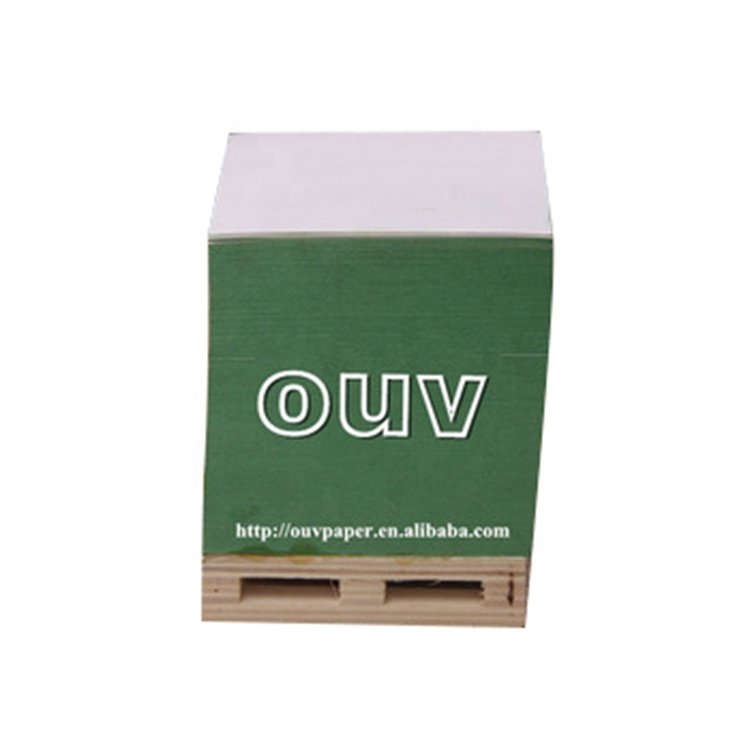 Custom Promotion 3D Memo Paper Block Sticky Note With Wooden Pallet