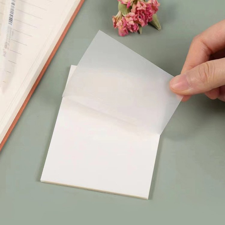 Sticky Notes 3X3 Inches Stickers Clear Sticky Notes Transparent Recycled Translucent Vellum Sticky Note