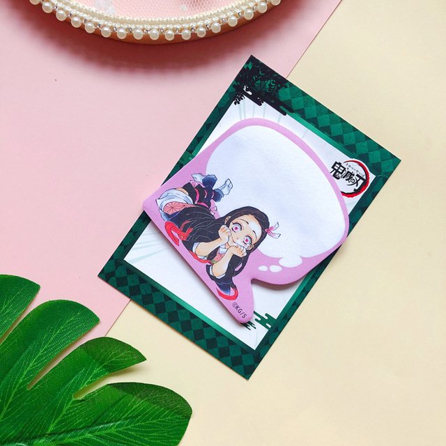 25 sheets Kawaii Cute Cartoon Anime Demon Slayer Memo Pad Sticky Notes Stationery Self-Adhesive Memo Pads for Office School