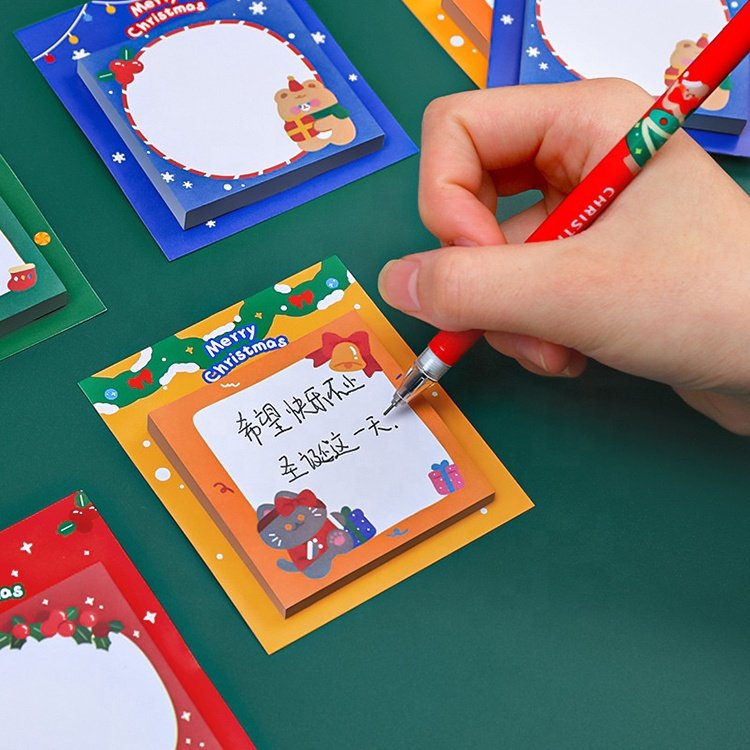 School Office Christmas Products Gifts Book Accessories Stationery Creative Colorful Cube Sticky Note