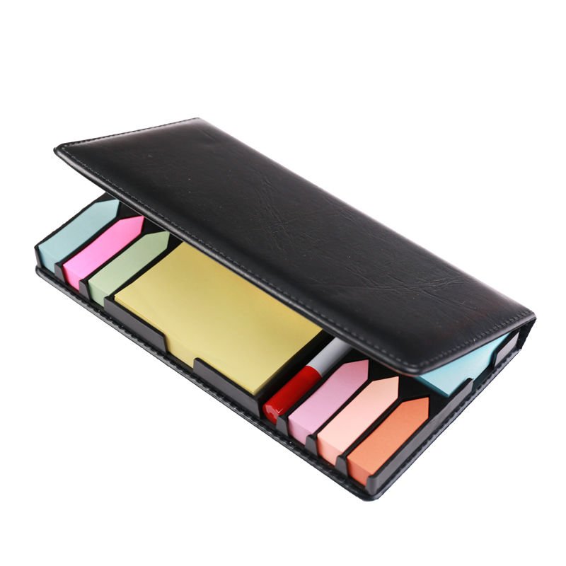 2024 Hot Sale Custom Promotion Rectangular PU Box Calendar Sticky Notes Personalized Sticky Notes Memo