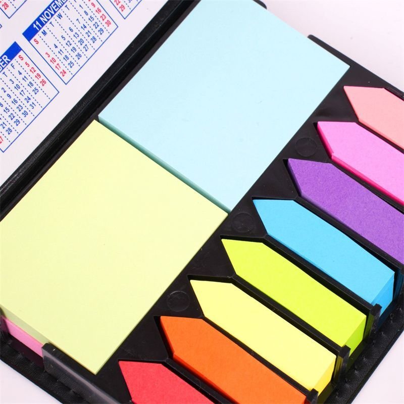 2024 Hot Sale Custom Promotion Rectangular PU Box Calendar Sticky Notes Personalized Sticky Notes Memo