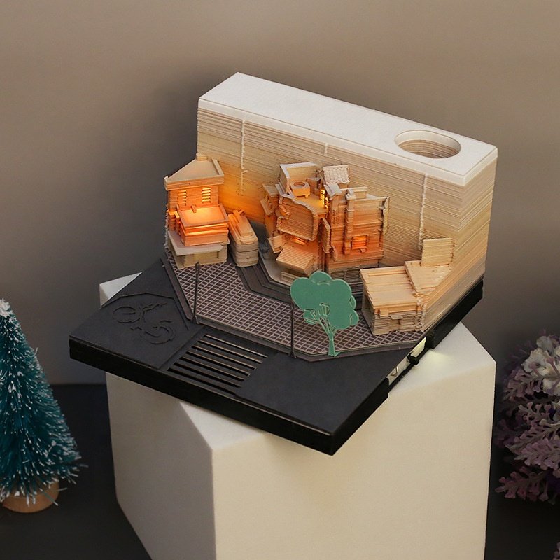 Street Corner Creative Paper Sculpture 2023 3d Paper Memo Pad 3d