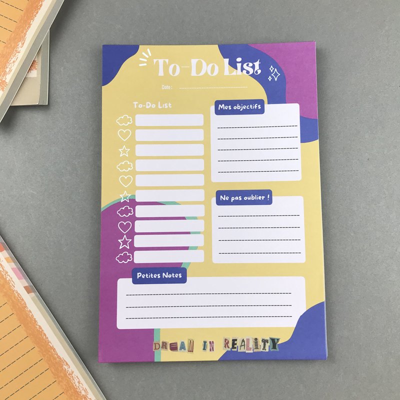 A5 Work Homeschool Weekly Monthly Planner Customized Printed Post Memo Pad To Do List Notepad
