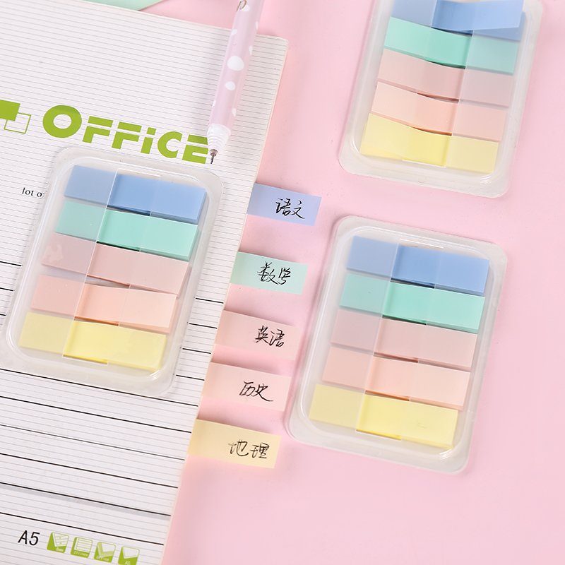 Wholesale Custom Pet Film Index Tabs Cards Colorful Pet Sticky Note to Do List Notepad School Office Supplies Memo Pads