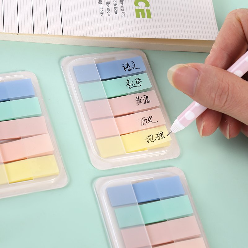 Wholesale Custom Pet Film Index Tabs Cards Colorful Pet Sticky Note to Do List Notepad School Office Supplies Memo Pads