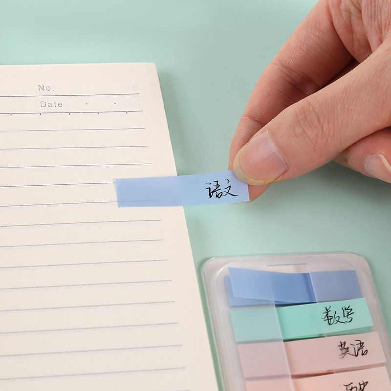 Wholesale Custom Pet Film Index Tabs Cards Colorful Pet Sticky Note to Do List Notepad School Office Supplies Memo Pads