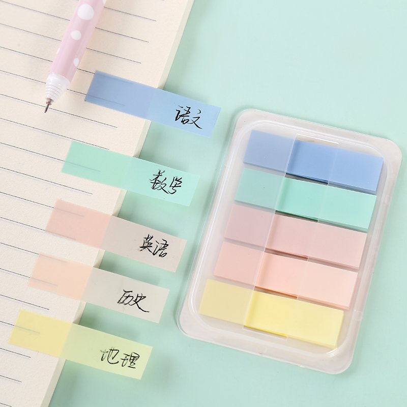 Wholesale Custom Pet Film Index Tabs Cards Colorful Pet Sticky Note to Do List Notepad School Office Supplies Memo Pads