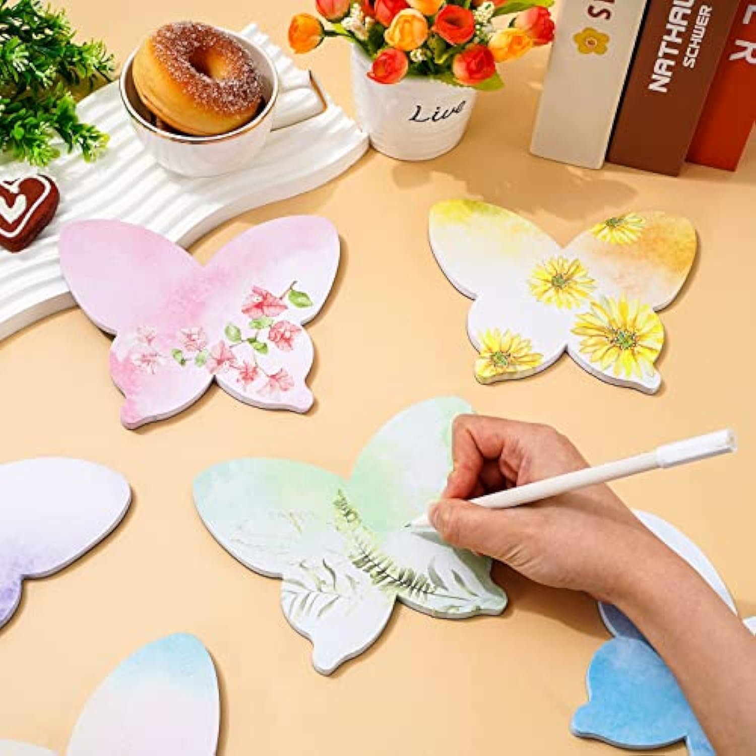 butterfly shape sticky note self adhesive memo book Pad kawaii office supplie school stationary accessories custom Wholesale