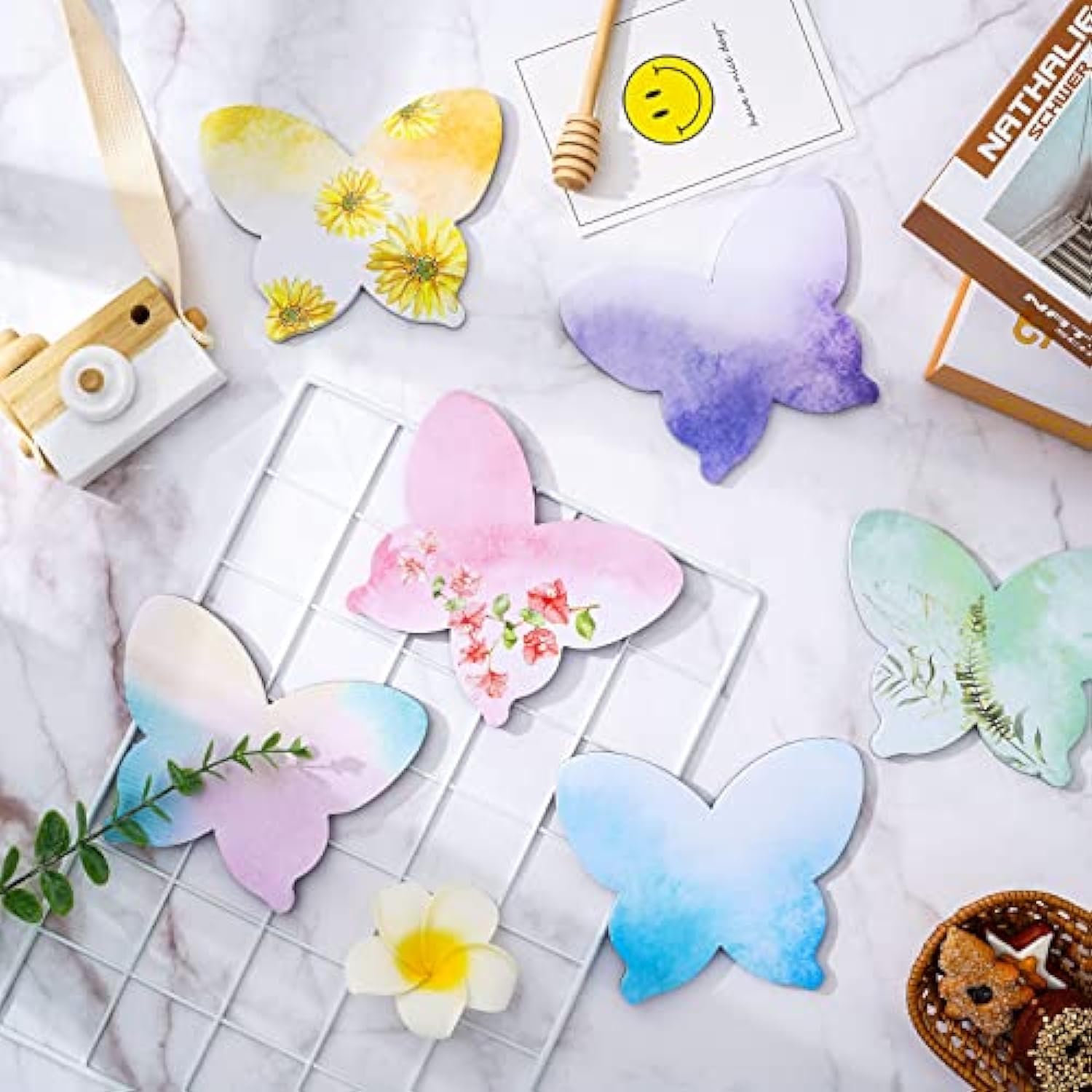 butterfly shape sticky note self adhesive memo book Pad kawaii office supplie school stationary accessories custom Wholesale