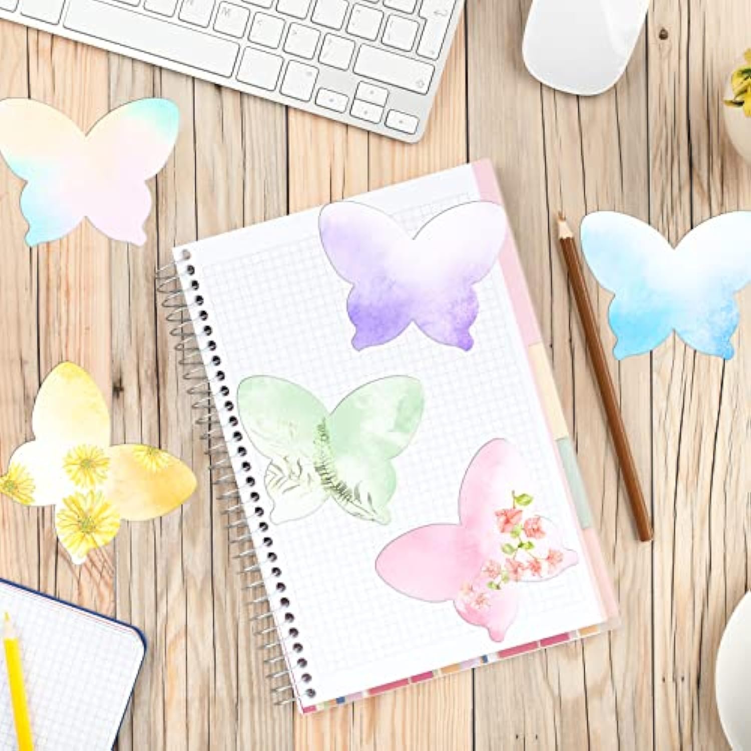 butterfly shape sticky note self adhesive memo book Pad kawaii office supplie school stationary accessories custom Wholesale