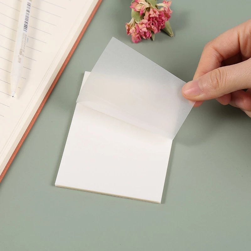 Goods In Stock PET Sticky Notes Wholesale Transparent Clear Sticky Note Pad Memo Pad Custom For School Office Stationery