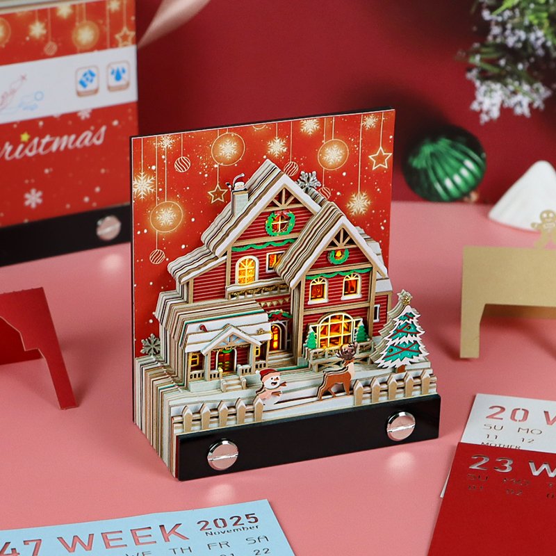 Christmas Gift 3D Memo Pad Calendar Custom Notepad Paper Crafts Note Pads Hary Potter Castle Panda Kawaii Stationery Gift Set